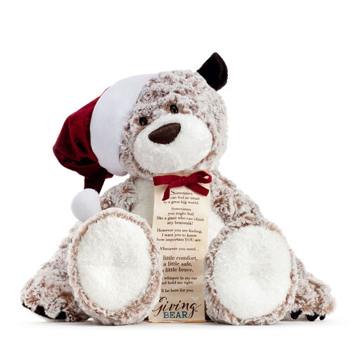 Large Giving Bear in Santa Hat Stuffed Animal, 16", 