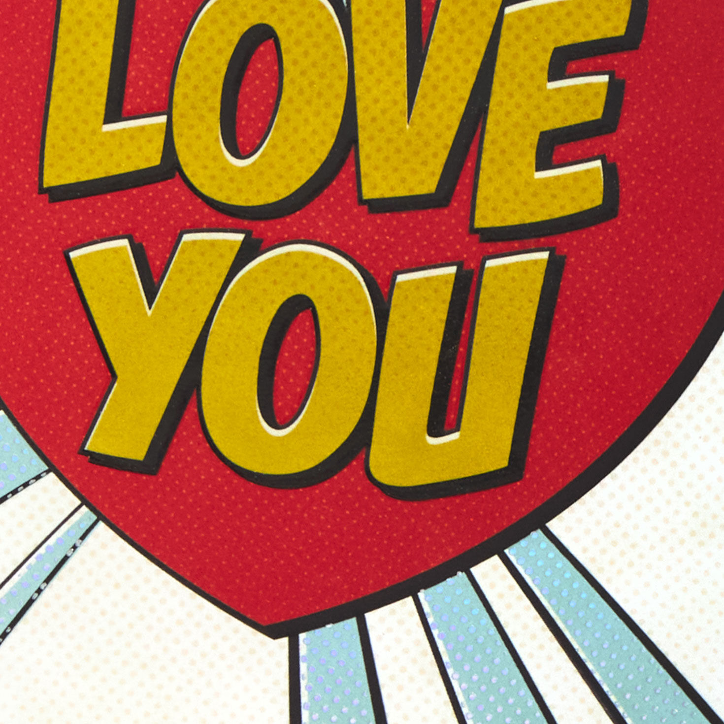 Love You Pop Art Heart Blank Card for only USD 4.99 | Hallmark