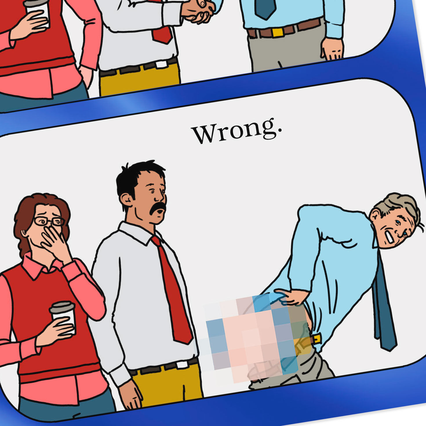 Man Mooning Coworkers Funny Retirement Card Card Front Detail image number 4