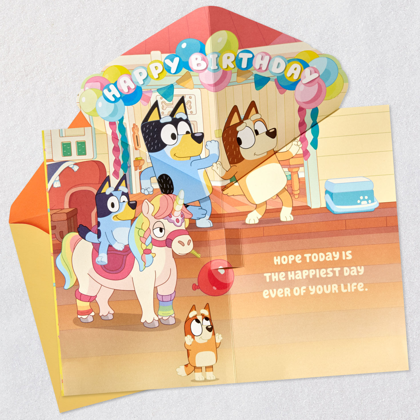 Bluey Hooray Musical Pop-Up Birthday Card for Kids With Light for only USD 9.99 | Hallmark