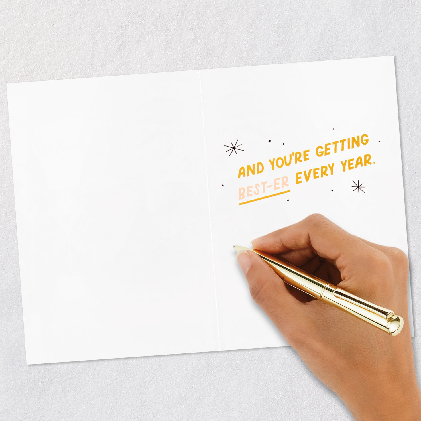 Vintage Sign Old Friend Funny Birthday Card Signing card image number 6