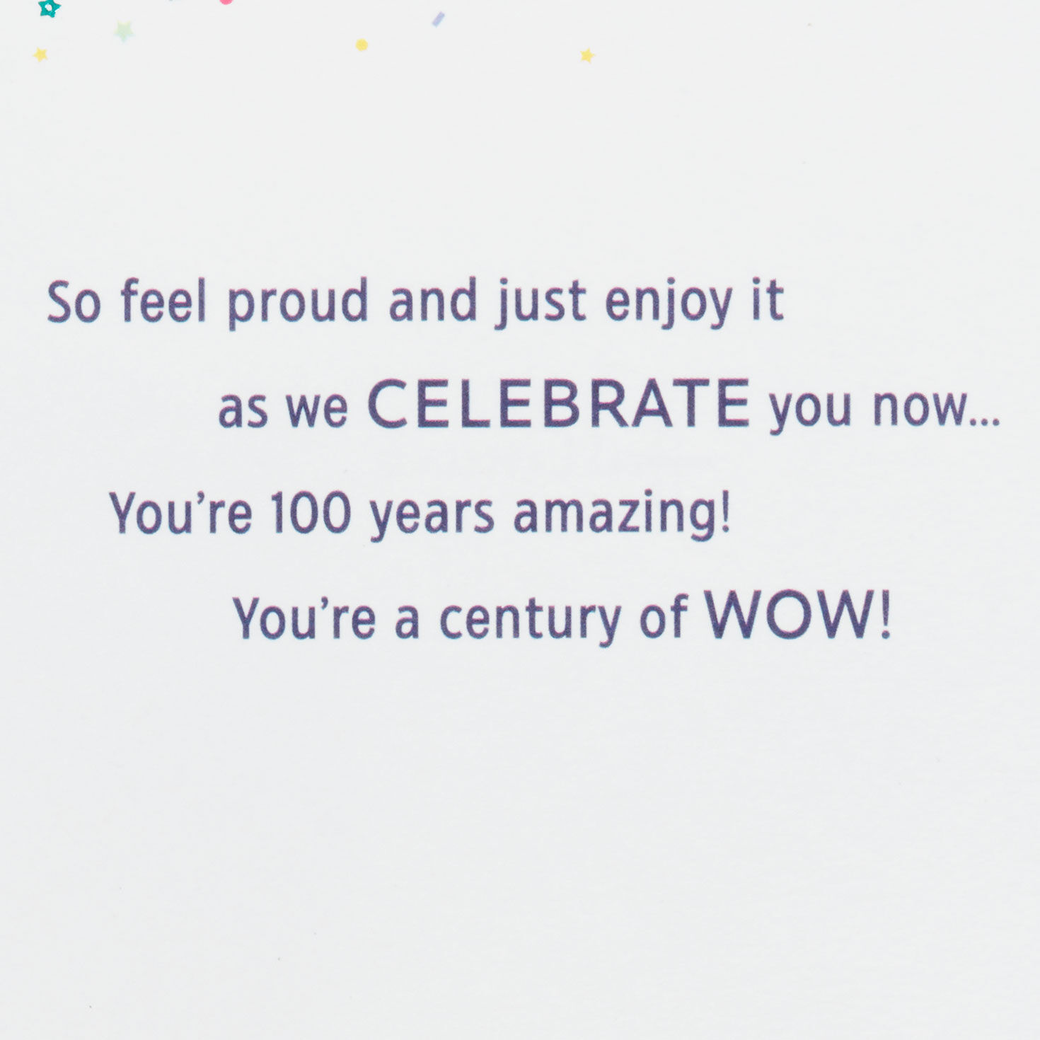 Silver Foil on Navy 100th Birthday Card Sentiment image number 3
