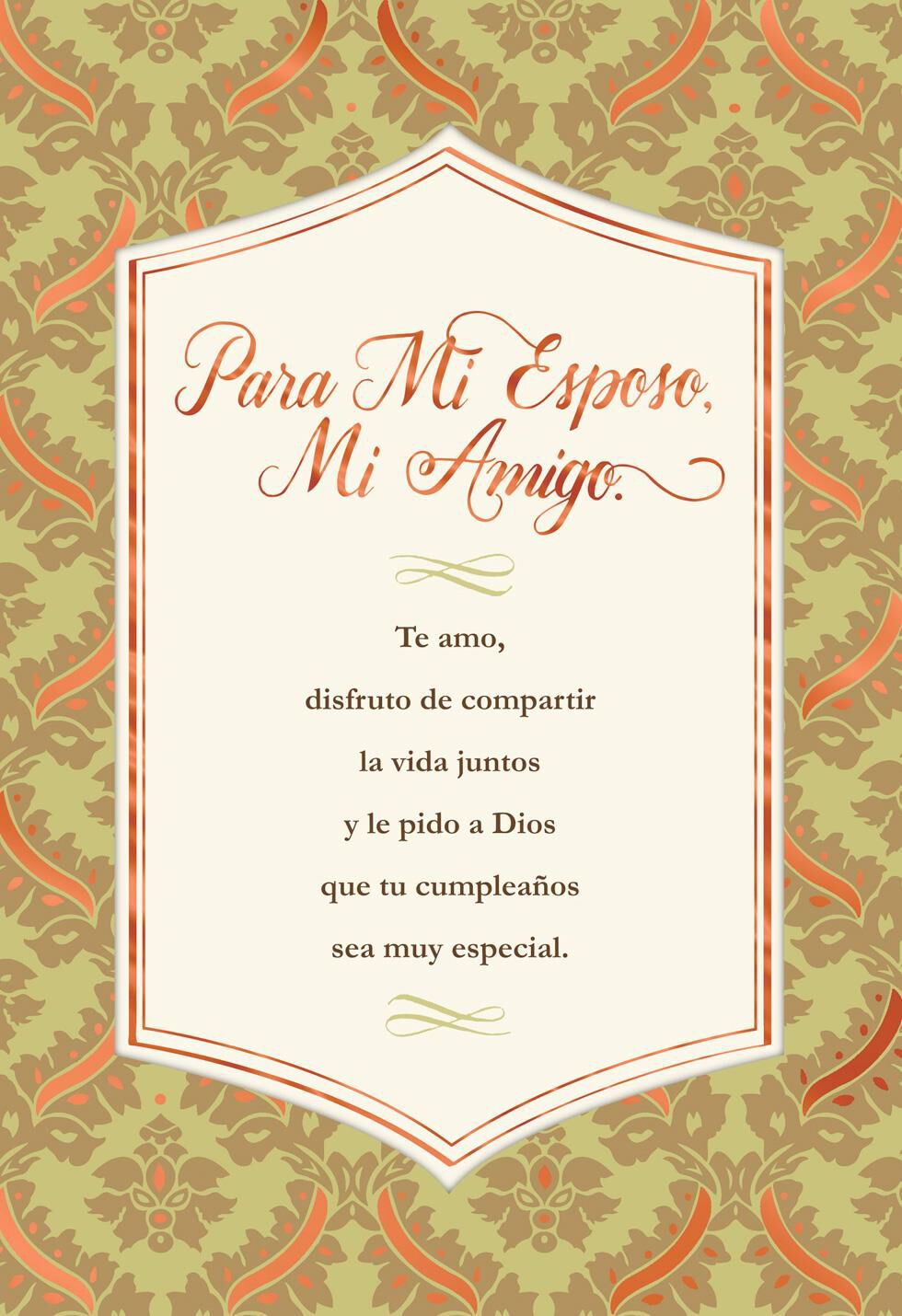 Husband and Friend Spanish-Language Religious Birthday Card - Greeting