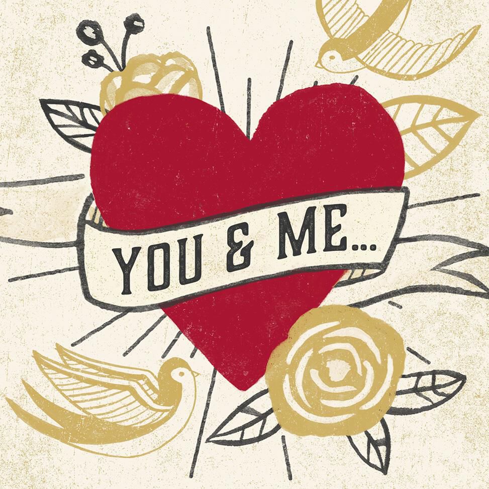 You & Me Tattoo Musical Valentine's Day Card