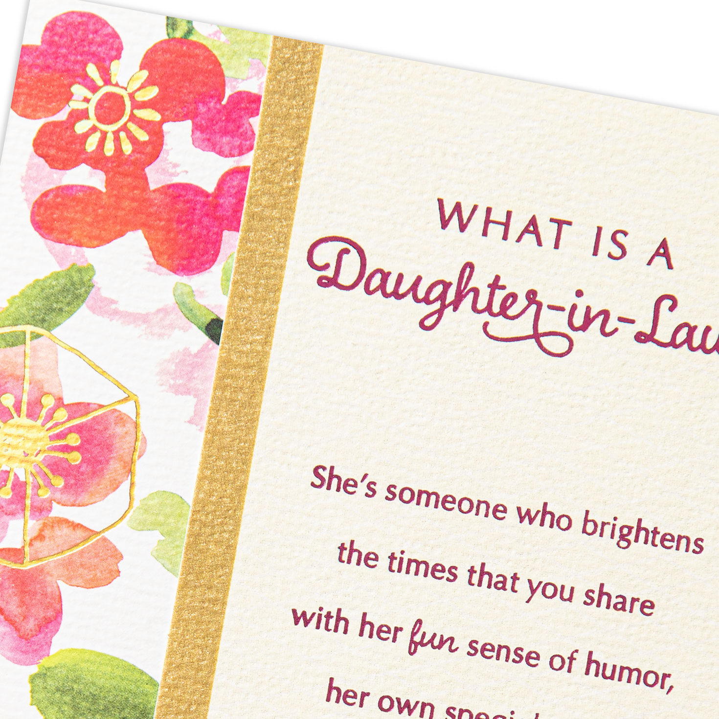 Watercolor Flowers Birthday Card for Daughter-in-Law Card Front Detail image number 5