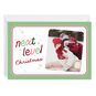 Mint Green Pink Red Lettering Photo Christmas Card Card Front with Envelope image number 1