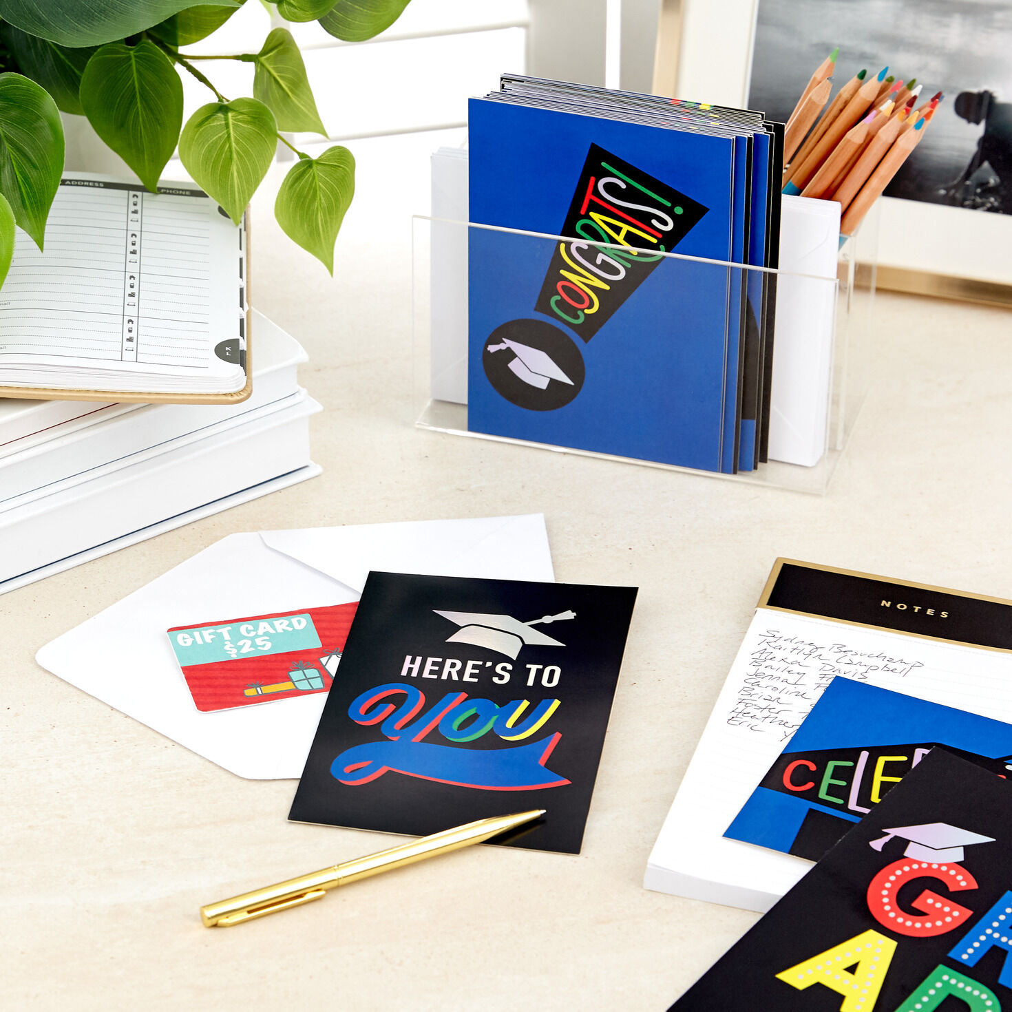 Assorted Bold and Iridescent Graduation Cards Bulk Pack product in use image number 11