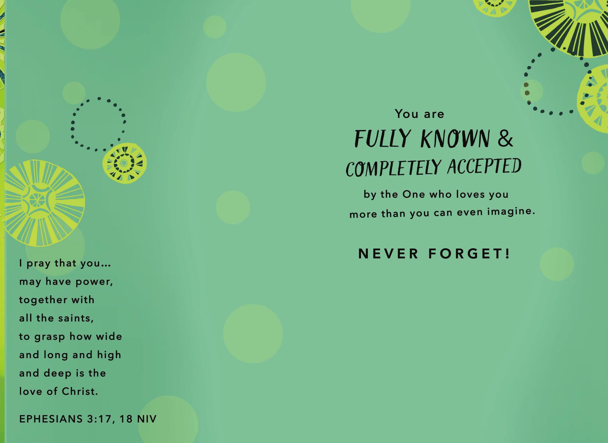 You Are Loved and Accepted Religious Encouragement Card