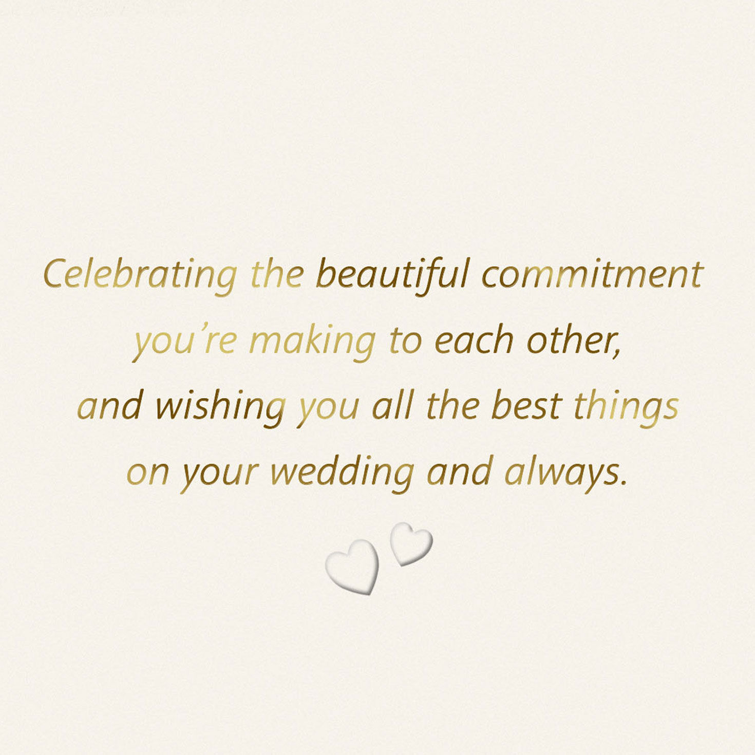 Faith, Hope, Love Watercolor and Hearts Wedding Card Sentiment image number 2