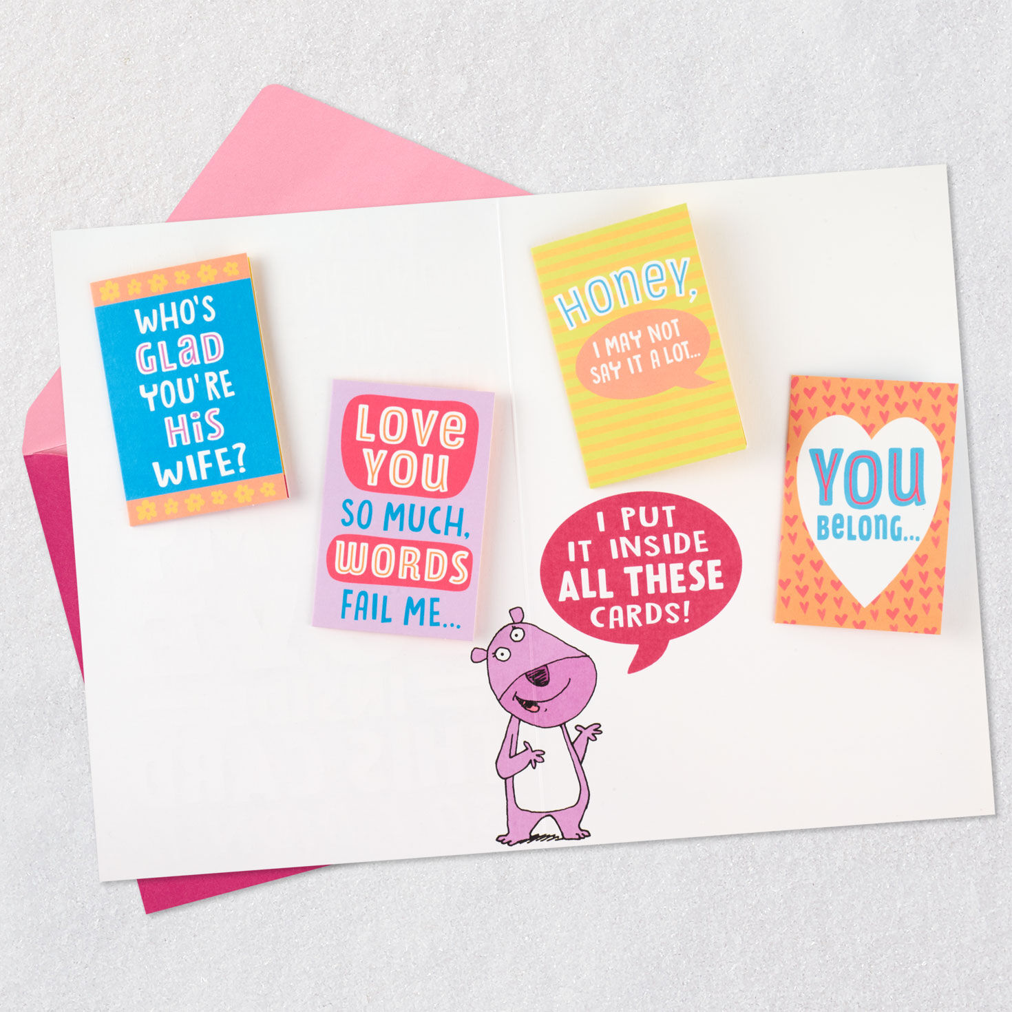 Cartoon Bear Funny Mother's Day Card for Wife Open card with envelope image number 2