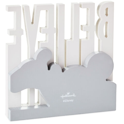 Disney Mickey Mouse Believe Wood Quote Sign, 6x6, 
