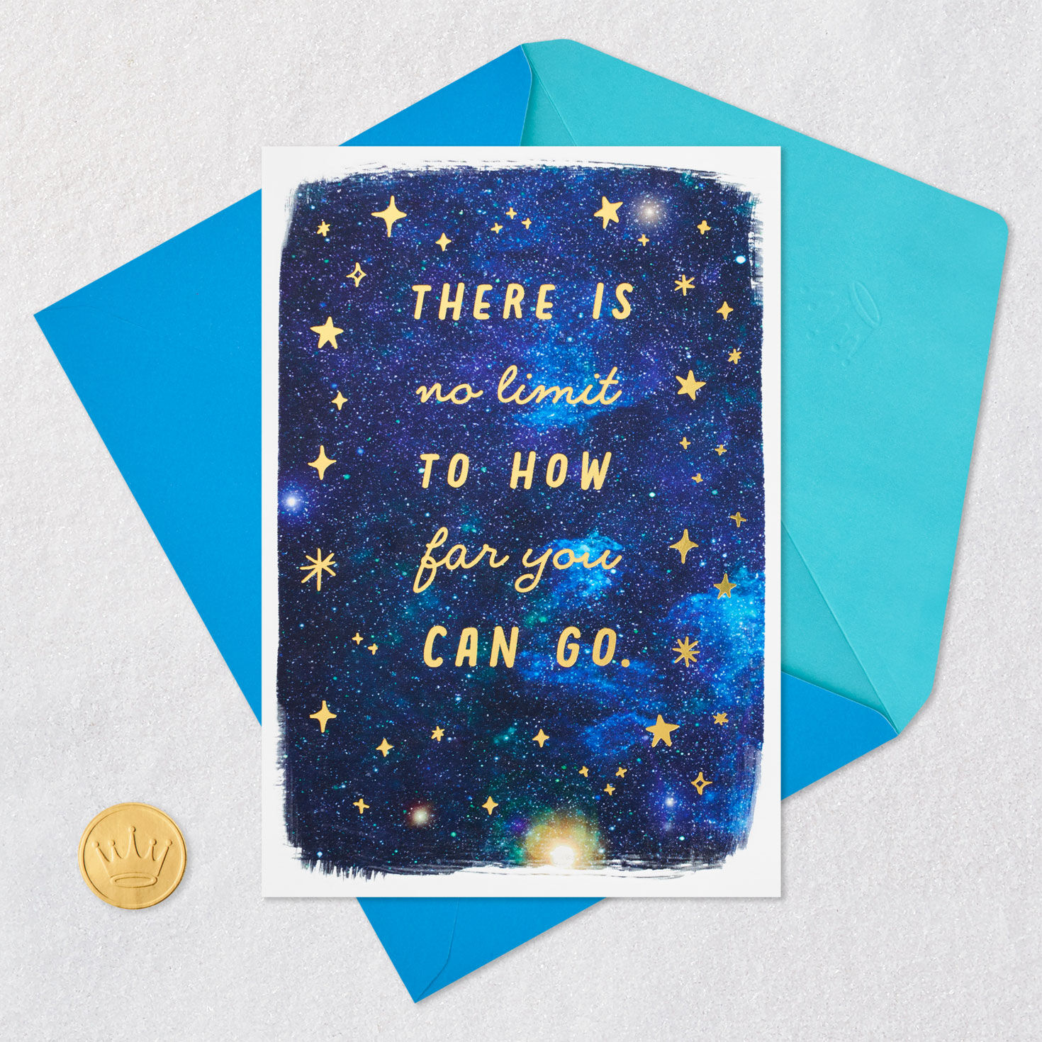 Galaxy of Stars Graduation Card Card Front with Envelope and Gold Seal image number 5