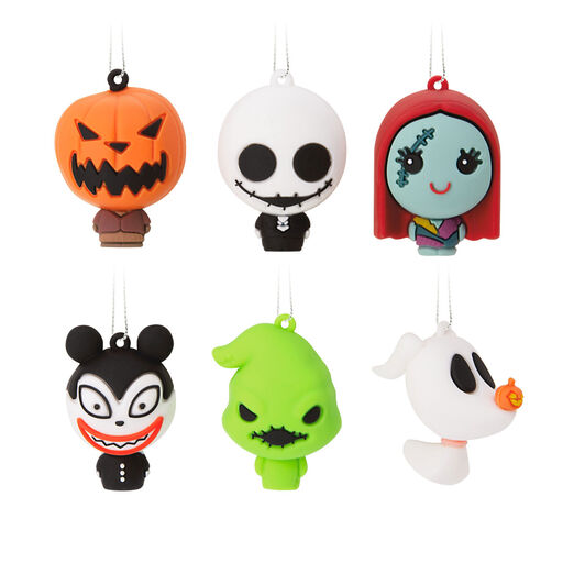 Mini Disney Tim Burton's The Nightmare Before Christmas Shatterproof Hallmark Ornaments, Set of 6, 