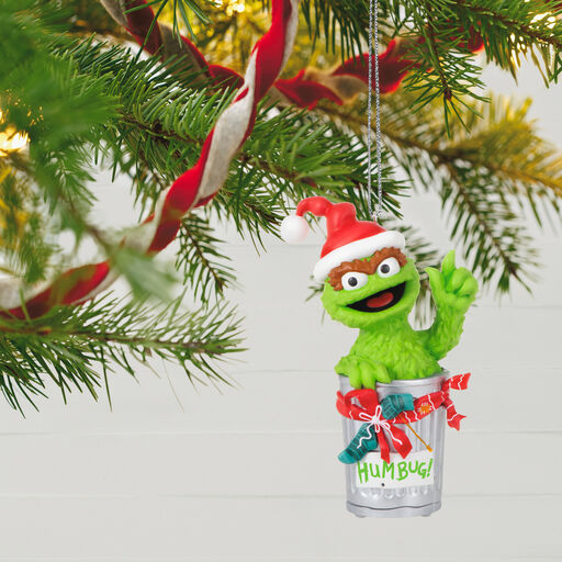 Sesame Street® Oscar the Grouch Peekbuster Ornament With Motion-Activated Sound, 
