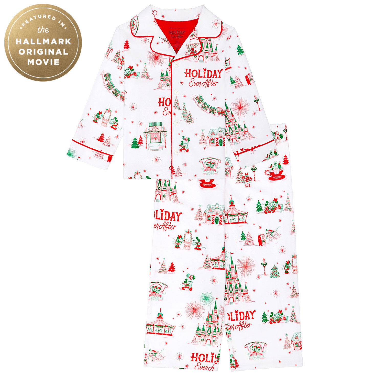 Hallmark + Disney Holiday Ever After Toddler Pajama Set