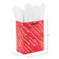 8.8" Diagonal Hearts and Stripes 3-Pack Medium Valentine's Day Gift Bags With Tissue Paper, , large image number 2