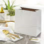 White With Gold Extra-Deep Square Gift Bag, 15", , large image number 2