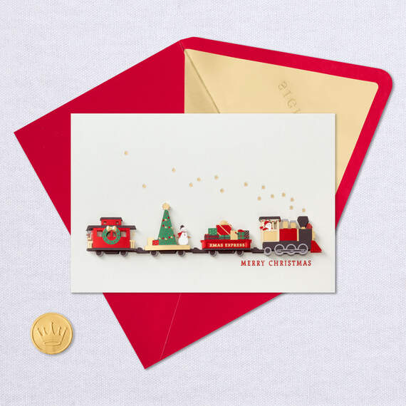 Santa Claus Express Train Christmas Card, , large image number 5