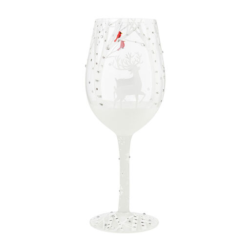 Lolita Winter Walk Handpainted Wine Glass, 15 oz., 