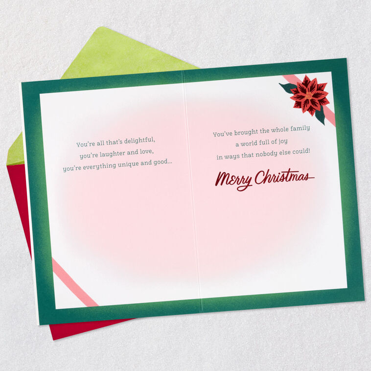 Plaid Boot Christmas Card for Granddaughter Open card with envelope image number 4