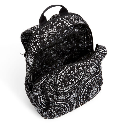Vera Bradley Campus Backpack in Black Bandana Medallion, 