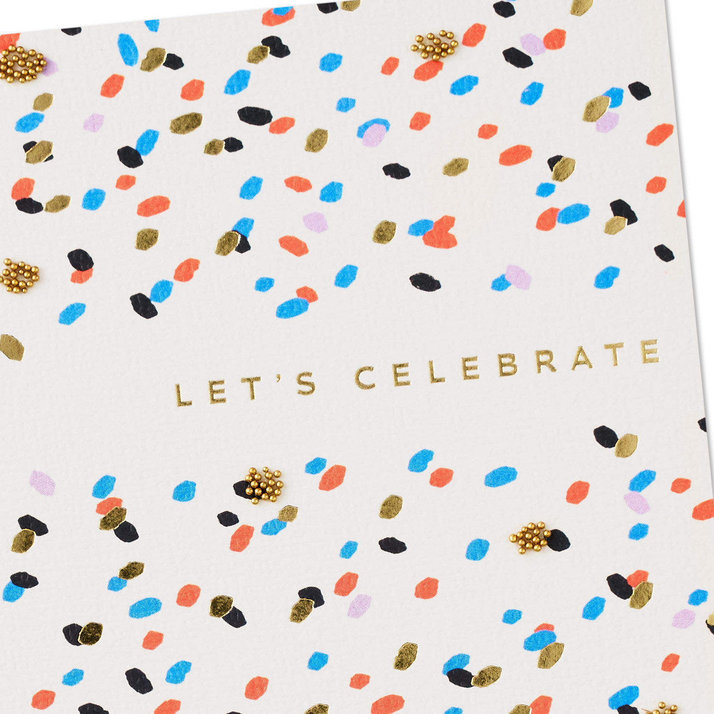 Colorful Microconfetti in Ivory Birthday Card Card Front Detail image number 4