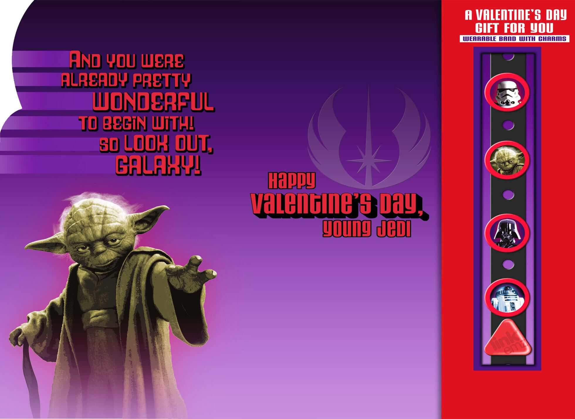 Star Wars™ Darth Vader™ Valentine's Day Card With Link'emz Wristband