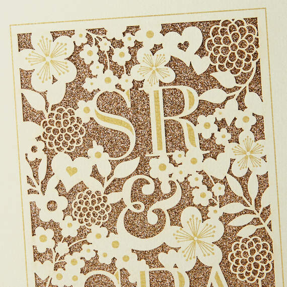 Floral Mr. and Mrs. Spanish-Language Wedding Card for Couple, , large image number 4