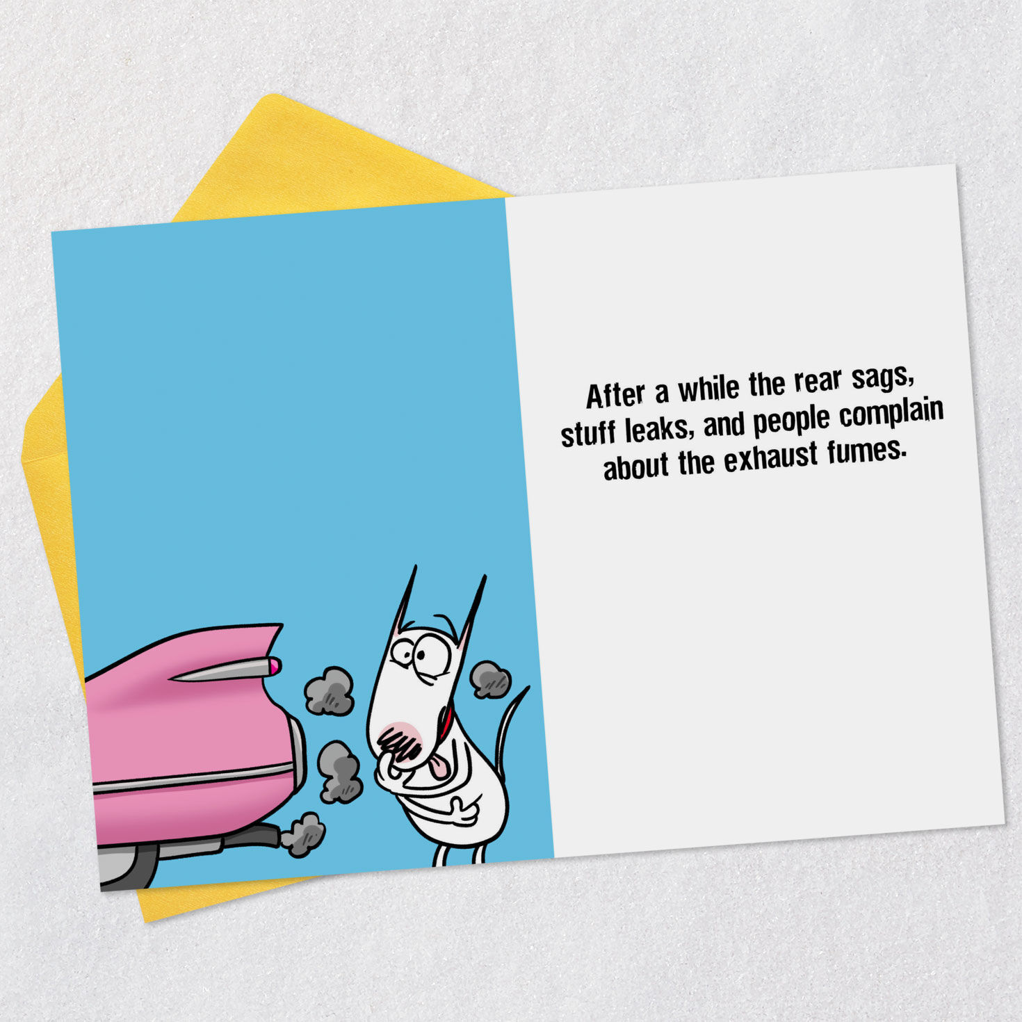 Maxine Getting Older Funny Birthday Card Open card with envelope image number 3