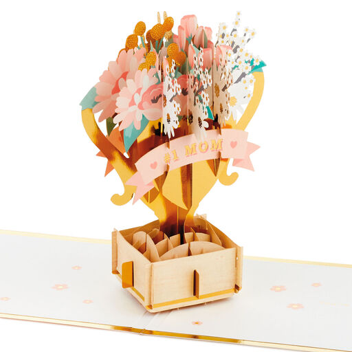Most Valuable Mom Trophy 3D Pop-Up Mother's Day Card, 