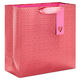10.4" Pink Sequin Large Square Gift Bag
