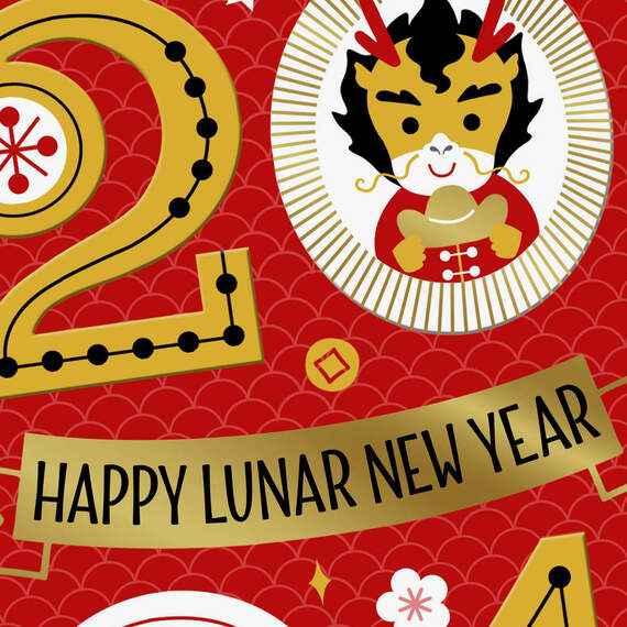 Let's Welcome the Dragon 2024 Chinese New Year Card, , large image number 5