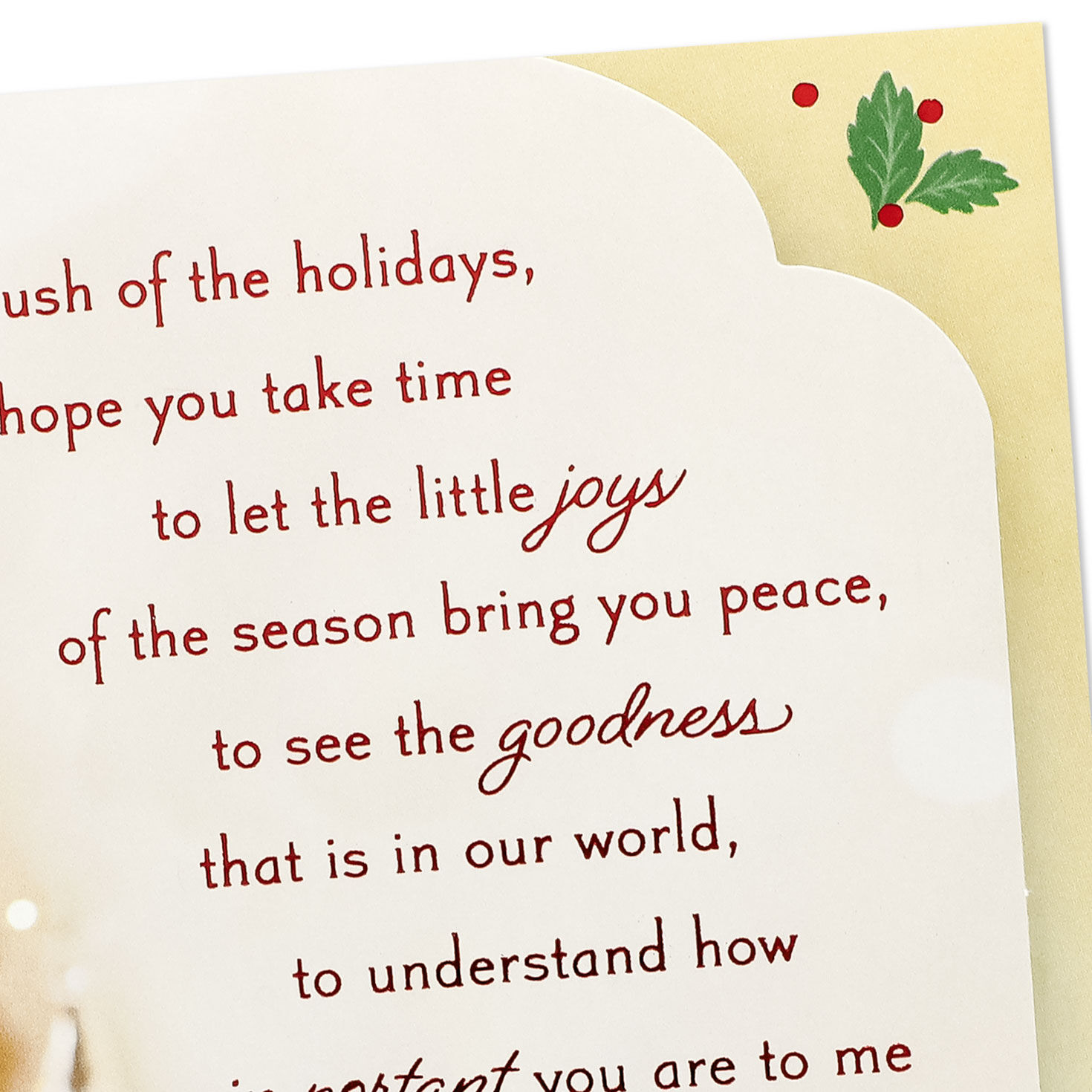 Glowing Village Poinsettia Christmas Card Card Front Detail image number 5