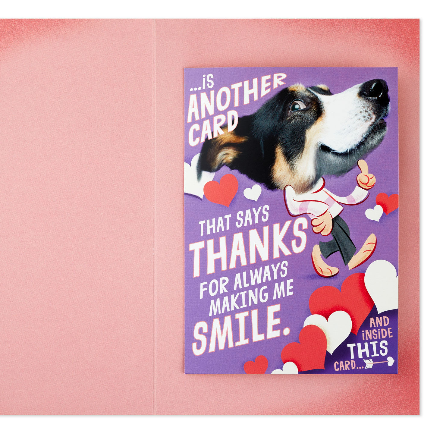 Hugging Dog Musical Pop-Up Valentine's Day Card sentiment image number 2