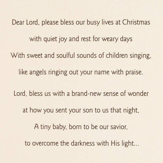 A Christmas Prayer Family at Dinner Christmas Card, , large image number 2