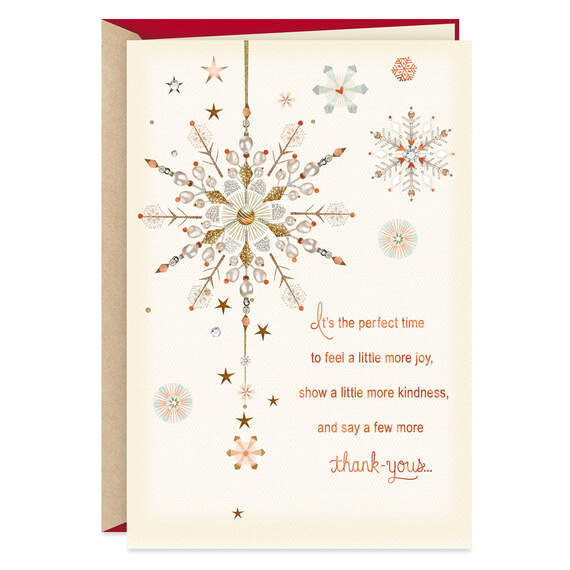 It's the Perfect Time Holiday Thank-You Card, , large image number 1