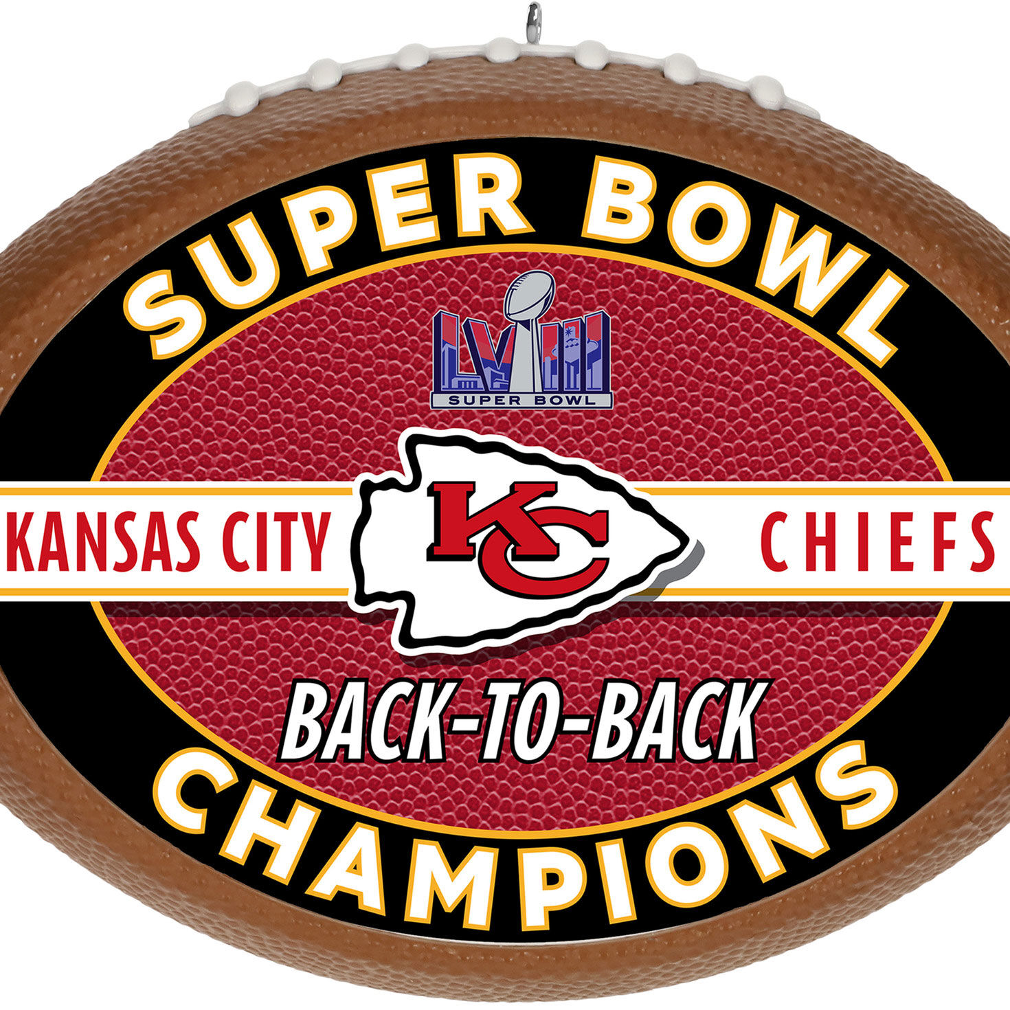 NFL Kansas City Chiefs Super Bowl LVIII Commemorative Ornament for only USD 24.99 | Hallmark