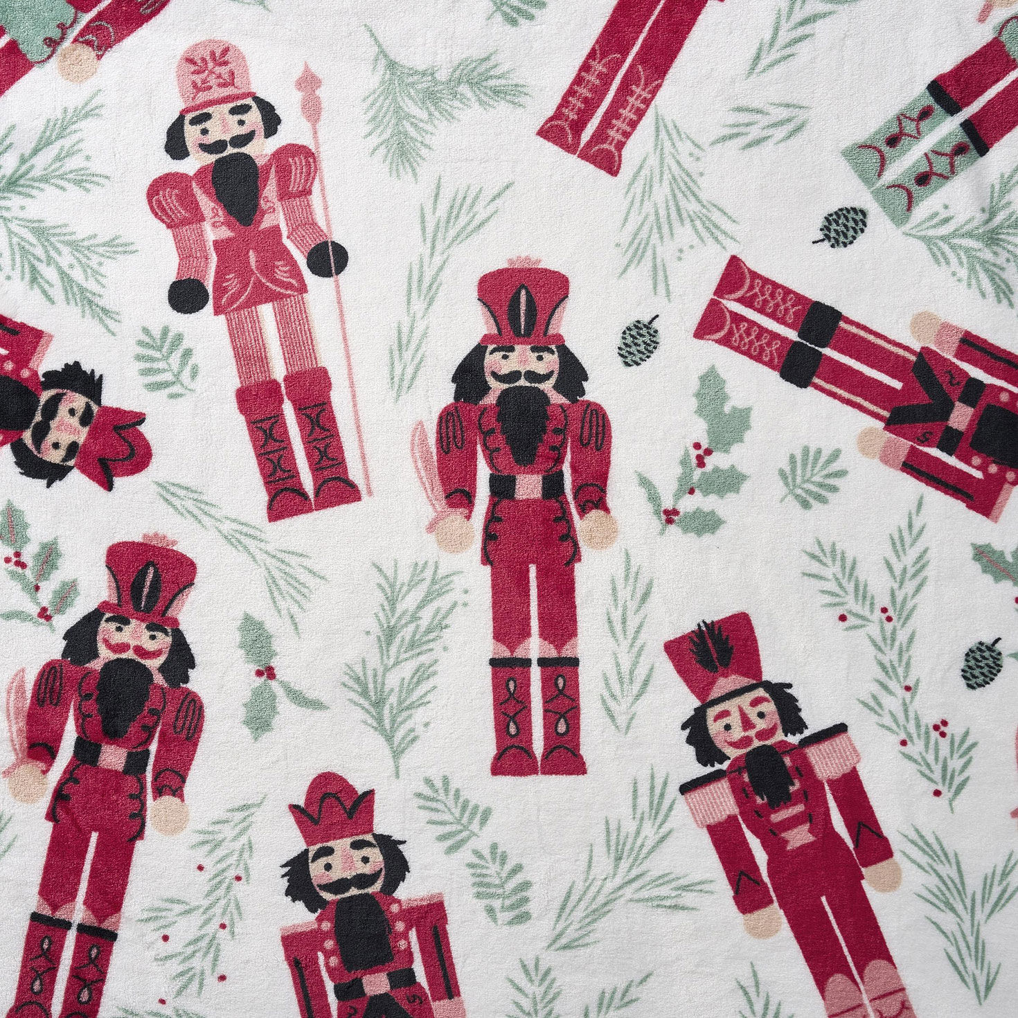 Hallmark Nutcracker Plush Throw - 50x70 upclose detail image number 3