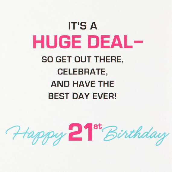 No Big Deal Musical Light-Up 21st Birthday Card, , large image number 2