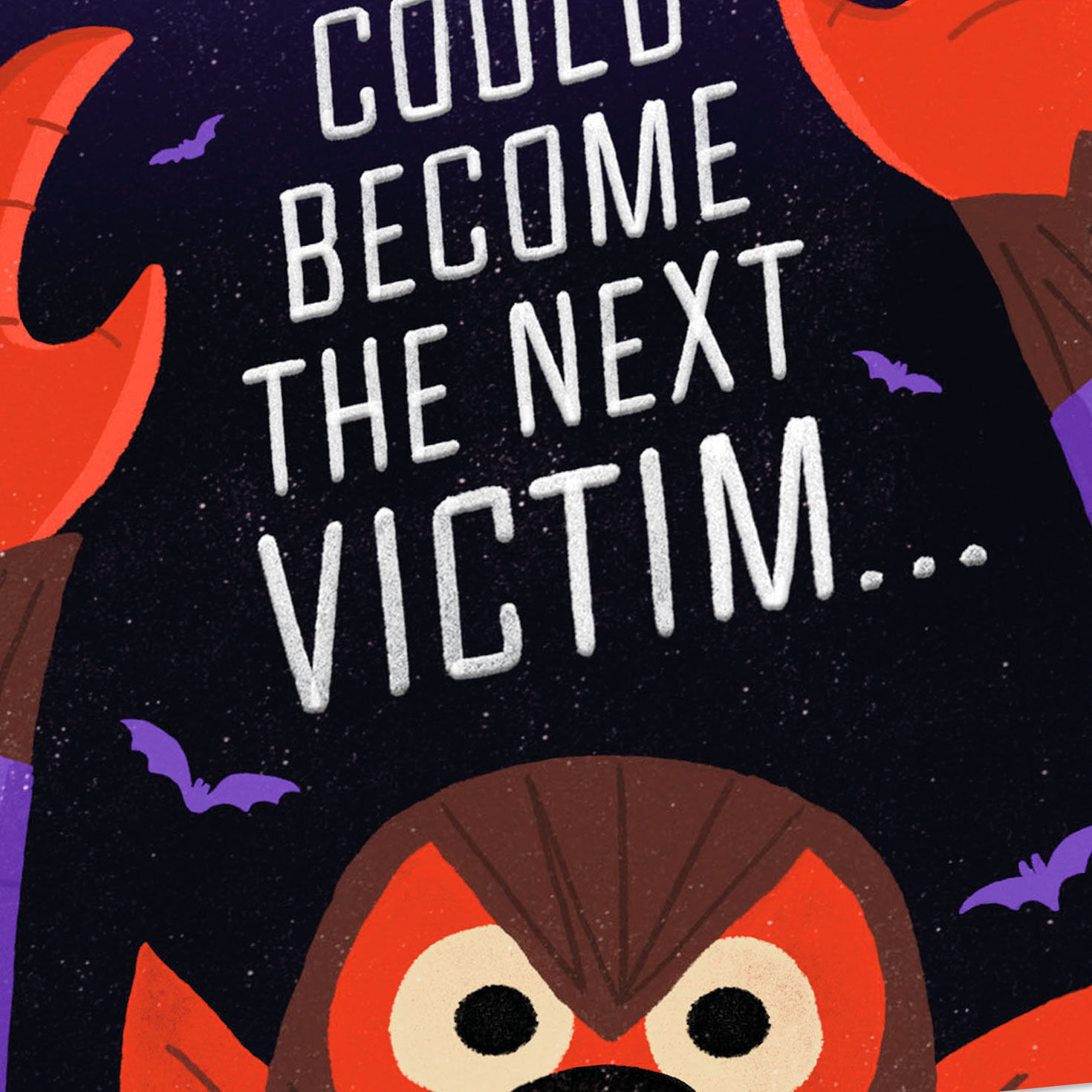 Red Werewolf Funny Halloween Card Card Front Detail image number 3