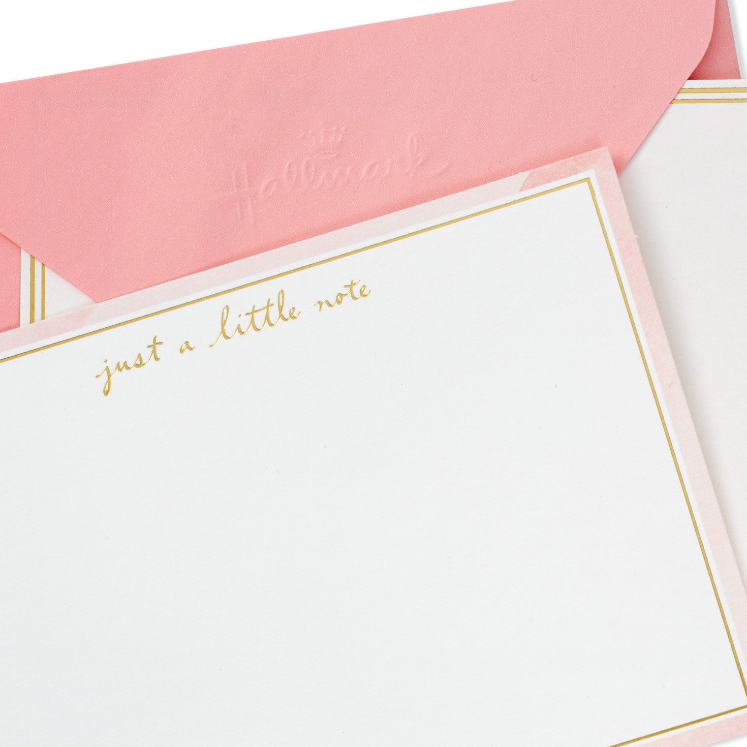 Blush and White Flat Note Cards in Caddy cover detail image number 3