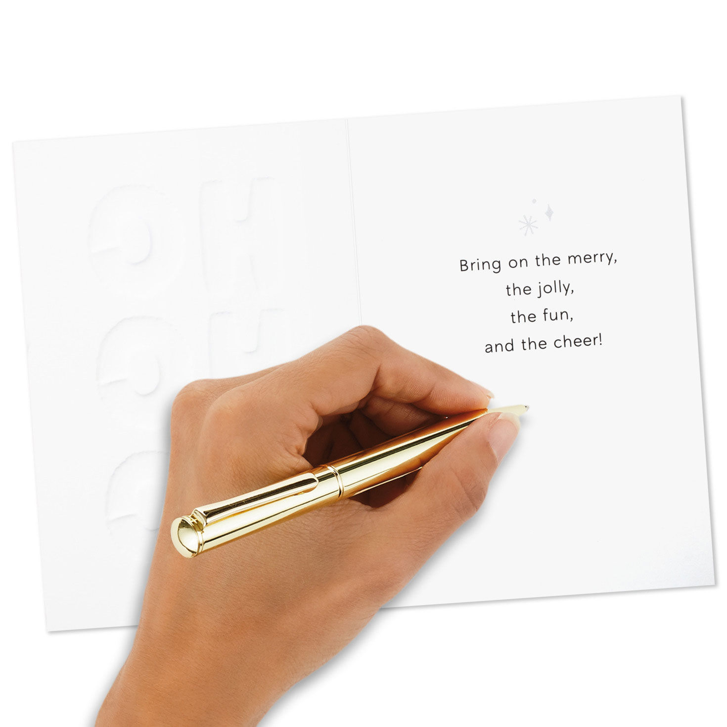 Balloon Letters on Pink Christmas Card Pack Signing card image number 6