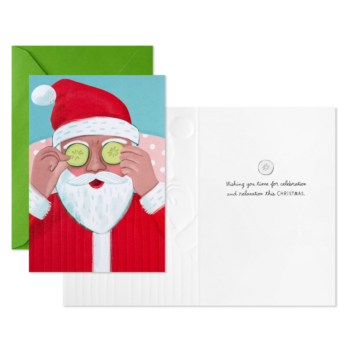 Self-Care Santa Packaged Christmas Cards, Set of 5, , large image number 3