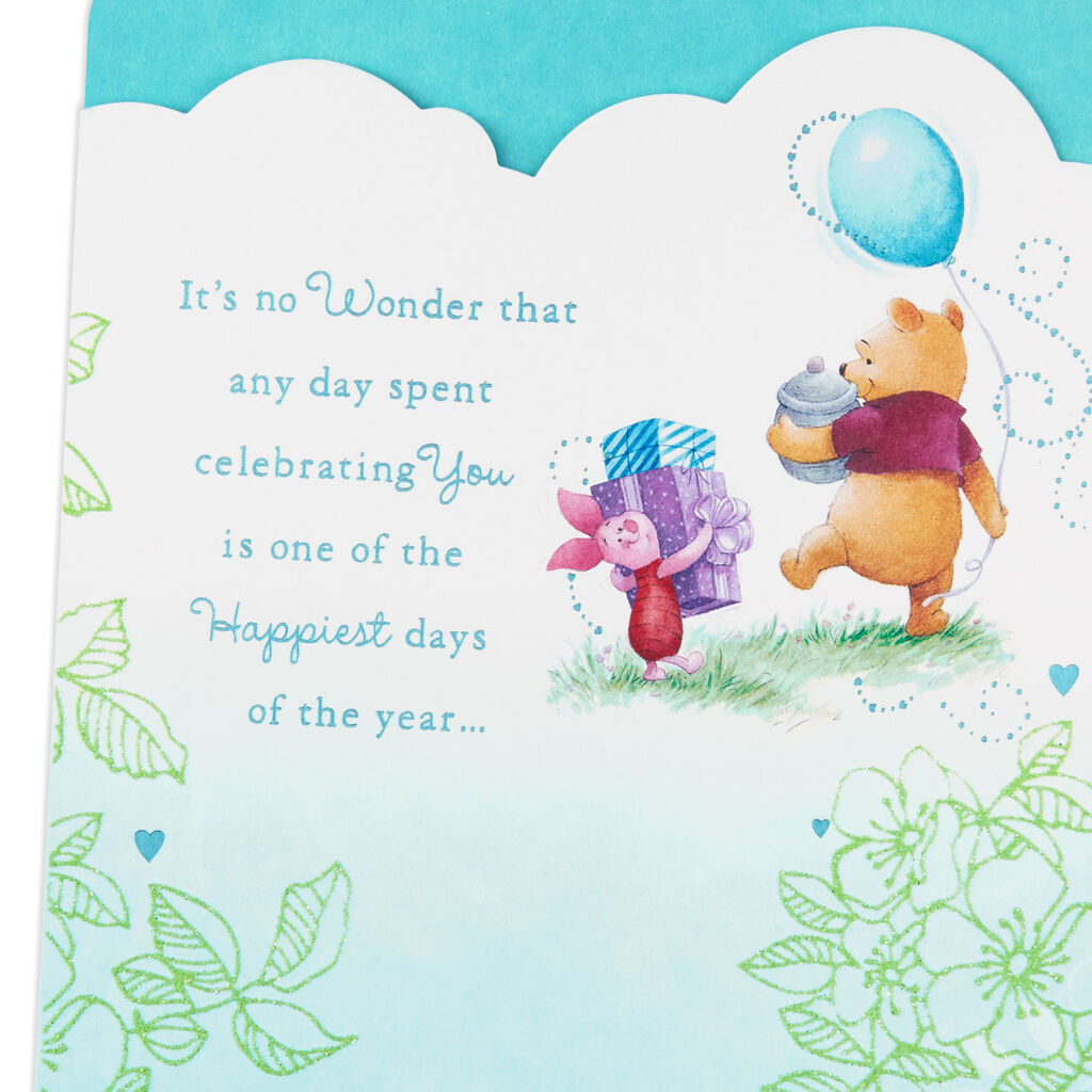Winnie The Pooh Happiest Days Friend Birthday Card