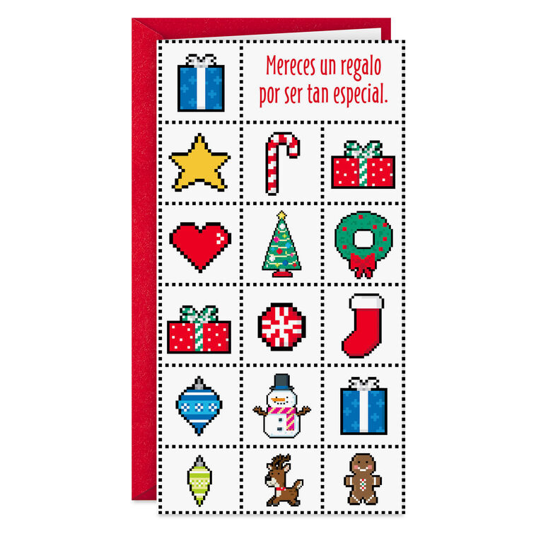 You Deserve a Gift for Being Special Spanish-Language Money Holder Christmas Card for Kid