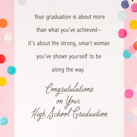 Smart, Strong Woman High School Graduation Card, , large image number 2