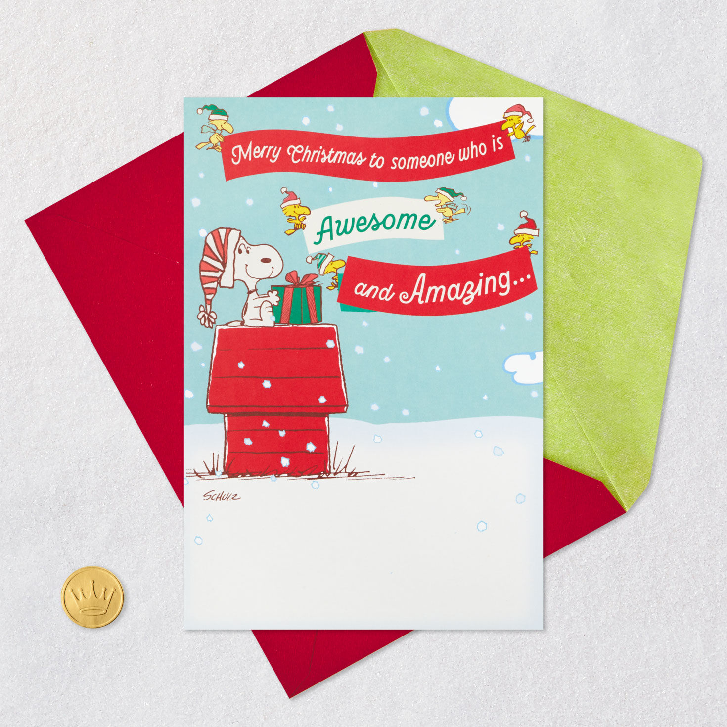Peanuts® Snoopy and Woodstock You're Awesome and Amazing Funny Pop-Up Christmas Card for only USD 6.59 | Hallmark