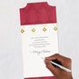 Elegant Burgundy and Gold Christmas Card for Friend Signing card image number 6