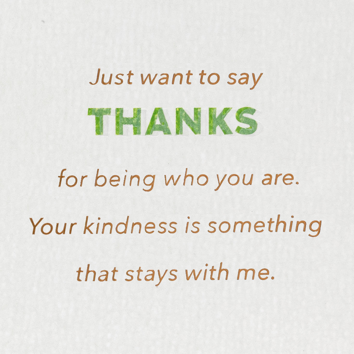 Bronze on Cream Thank You Card sentiment image number 2