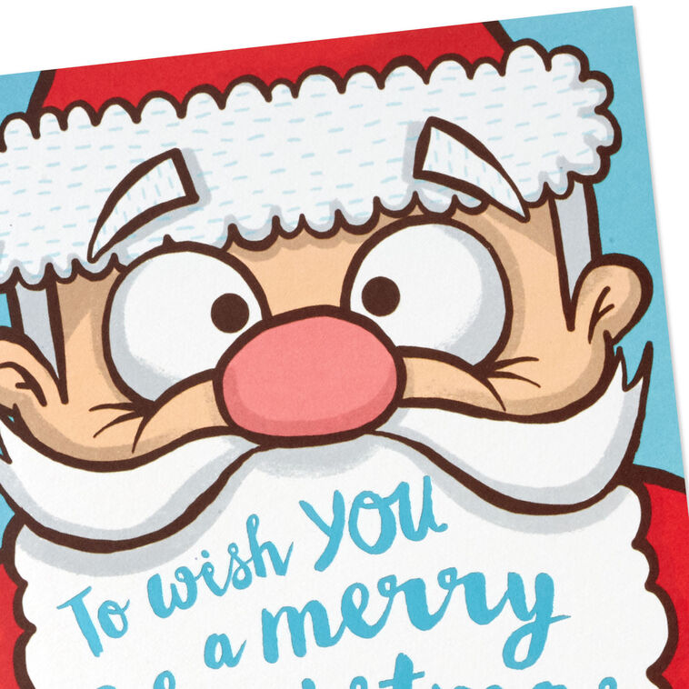Santa Funny Pop-Up Money Holder Christmas Card Card Front Detail image number 5